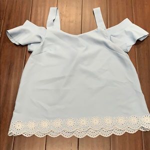 Blue Rain Open Shoulder Tee
